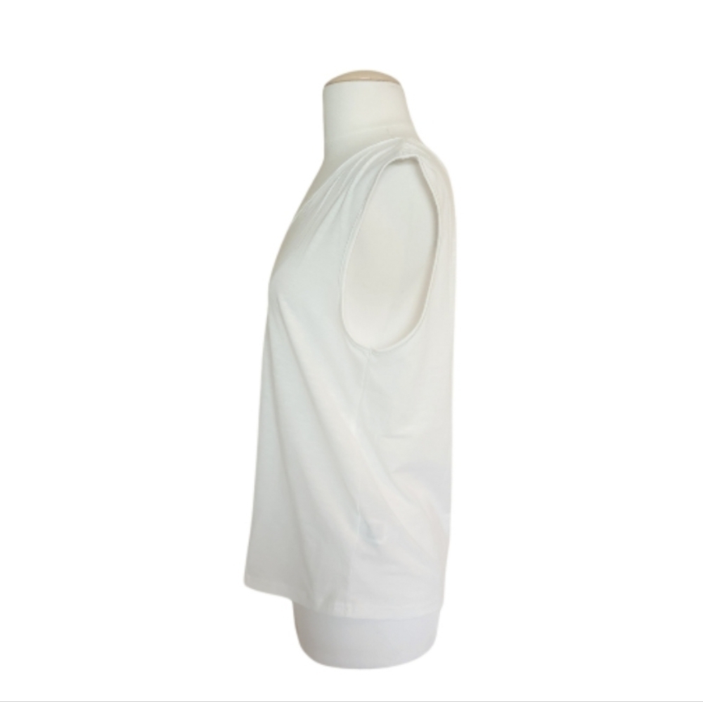 NWT White Vneck Batwing Shein Tank Top - Picture 7 of 9